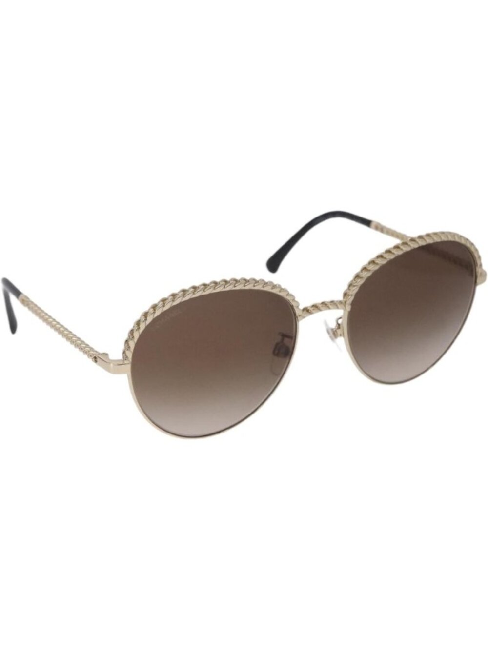 CHANEL Sunglasses metal Gold Tone CC